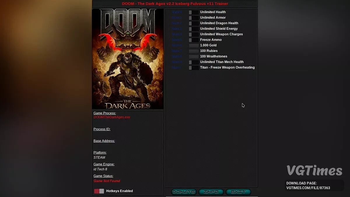 Doom: The Dark Ages — Трейнер (+11) [Update 3]