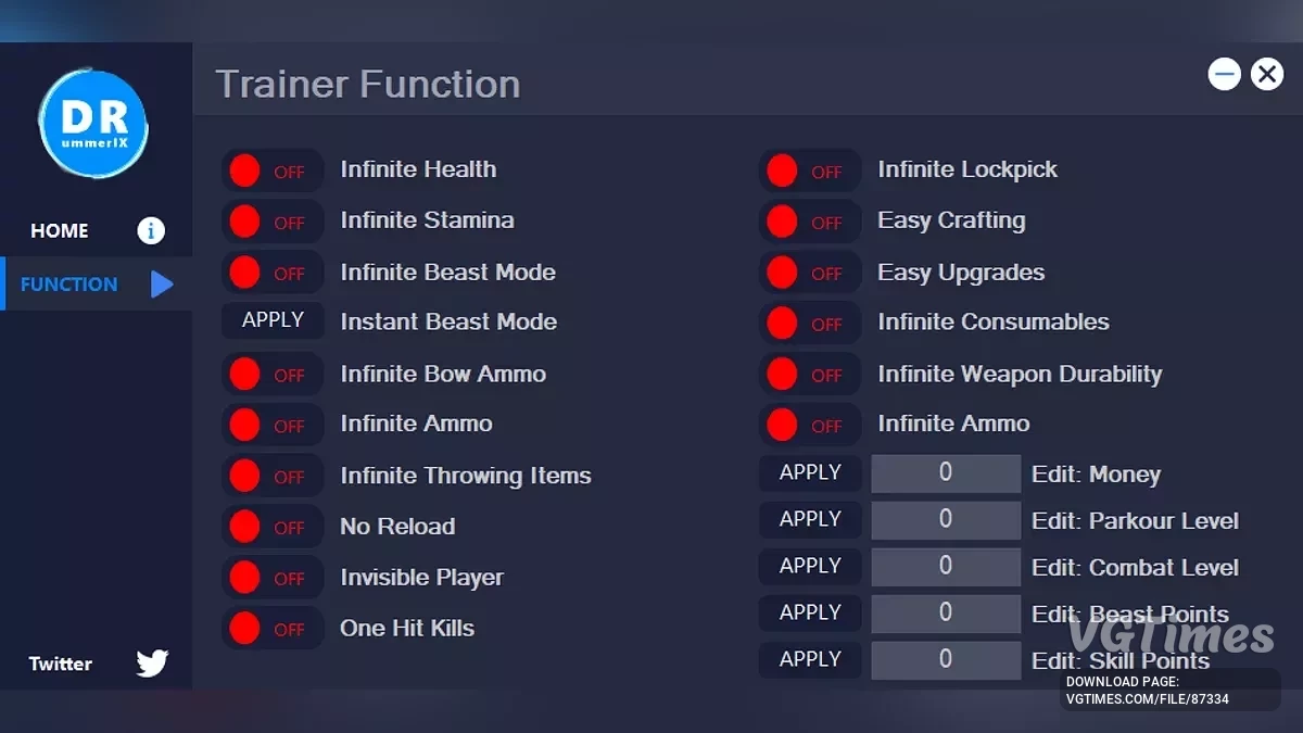 Dying Light: The Beast — Трейнер (+20) [Game Version: 1.2.1] 24.09.25