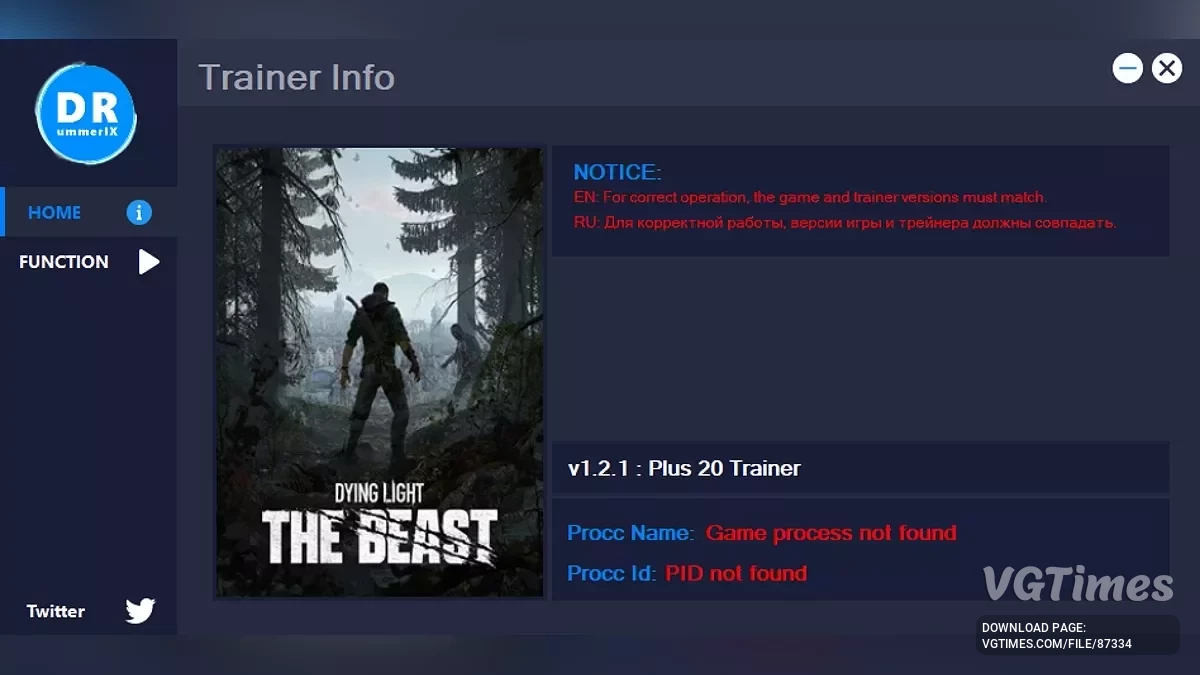 Dying Light: The Beast — Трейнер (+20) [Game Version: 1.2.1] 24.09.25