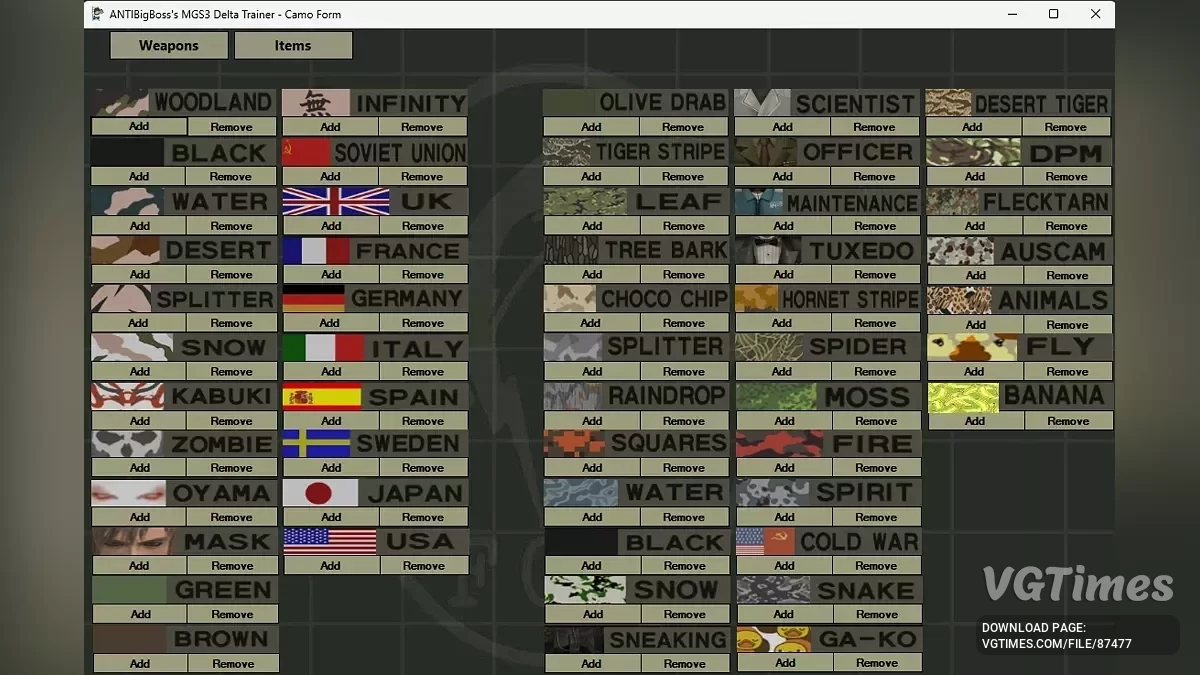 Metal Gear Solid Delta: Snake Eater — Трейнер (+3) [1.0.0.7]