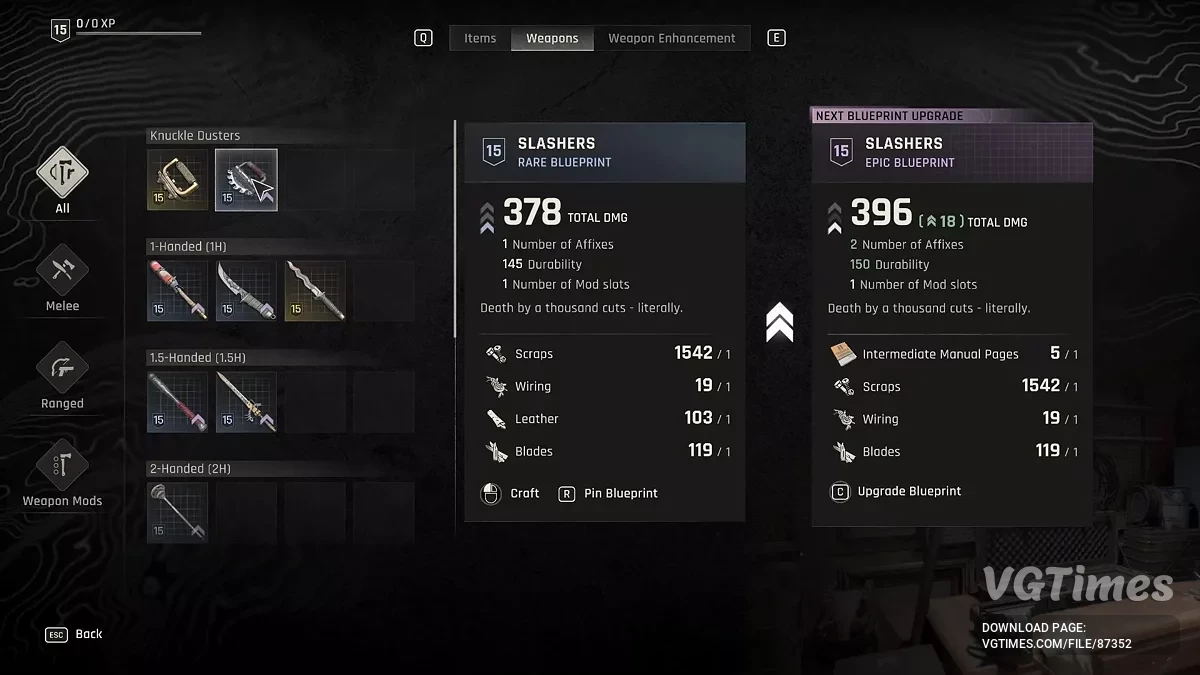 Dying Light: The Beast — Все чертежи и улучшения стоят 1 материал