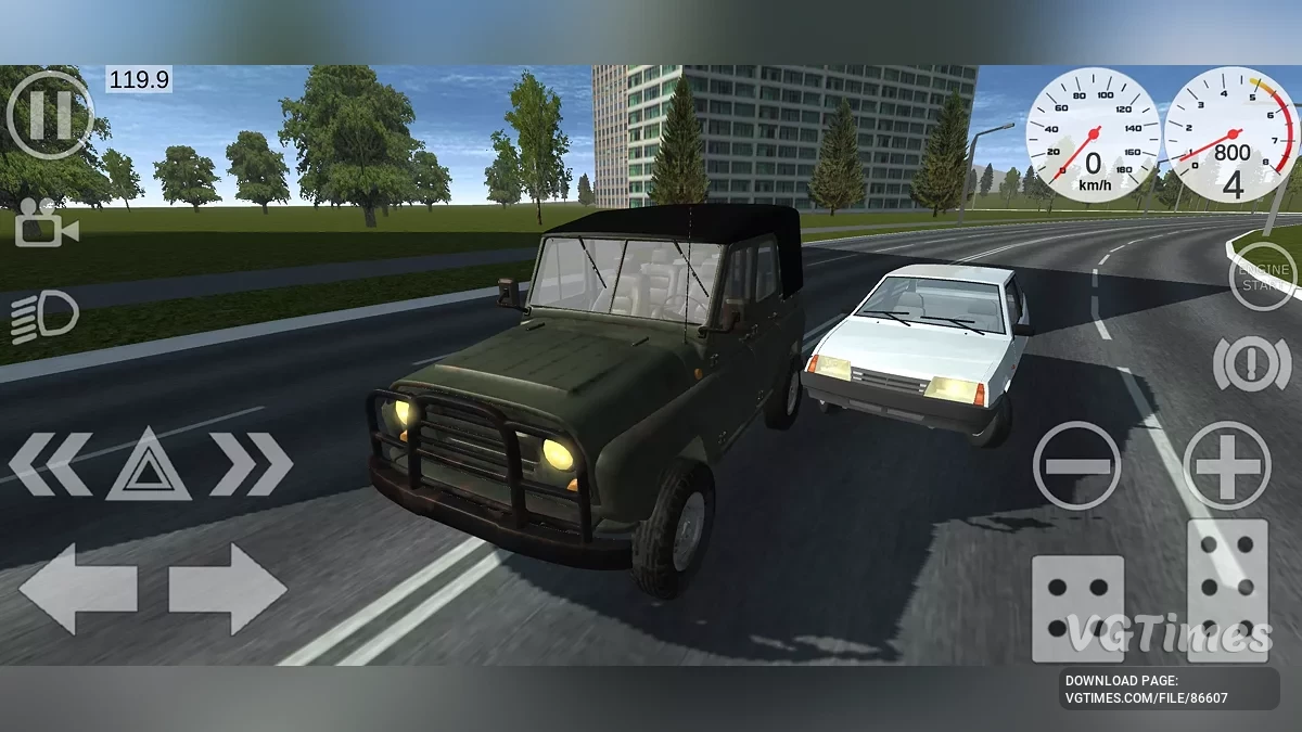 Simple Car Crash Physics Sim — Военный УАЗик с тентом