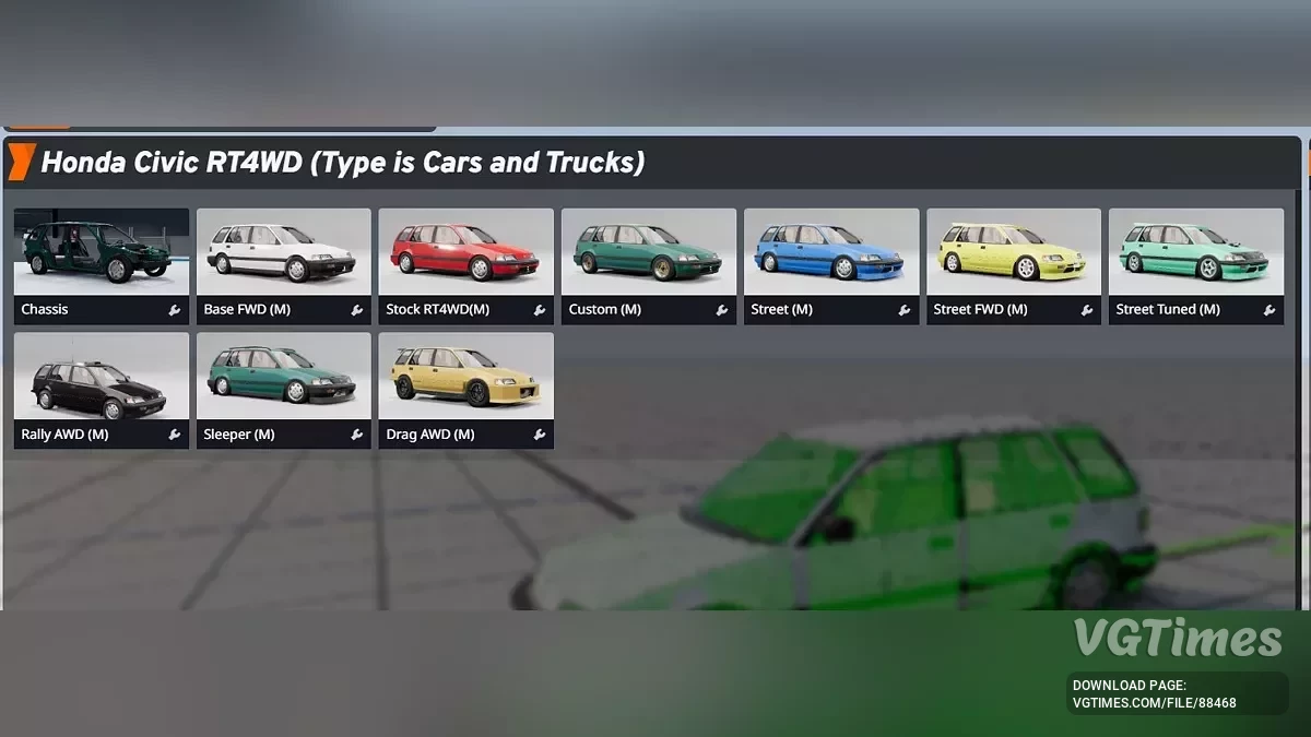 BeamNG.drive — Honda Civic RT4WD v1.0 (0.37.x)