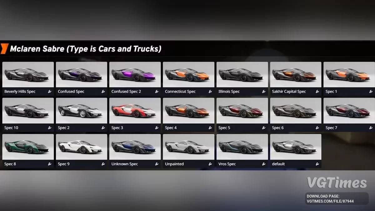 BeamNG.drive — McLaren Sabre (Confused) v1.0 (0.37.x)