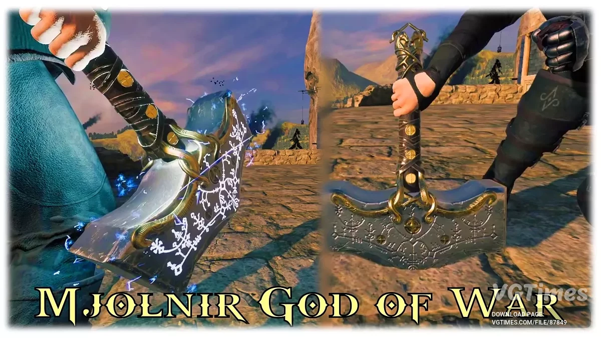 Blade and Sorcery — Мьельнир из игры God Of War