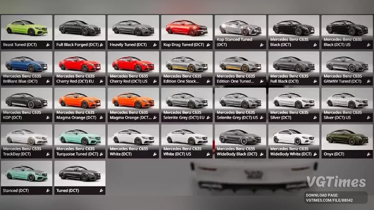 BeamNG.drive — Mercedes-Benz C63s W205 Coupe v1.0 (0.37.x)