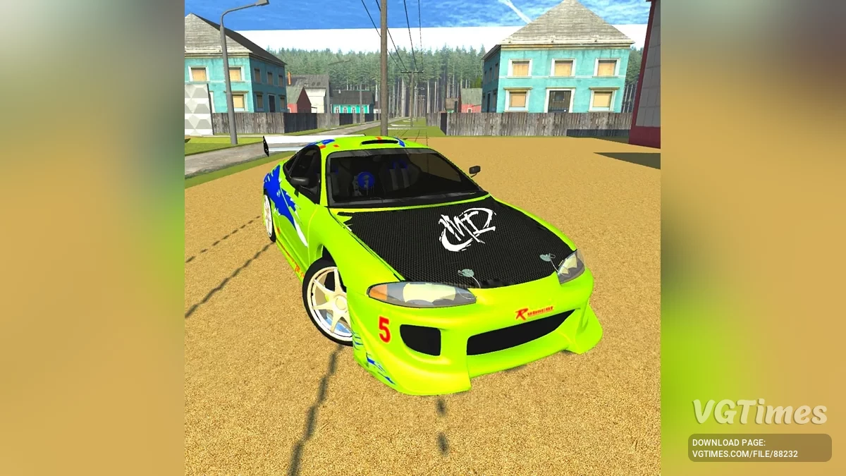 Simple Car Crash Physics Sim — Mitsubishi Eclipse remaster