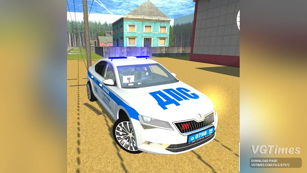 Simple Car Crash Physics Sim — Skoda Superb 2015 ДПС