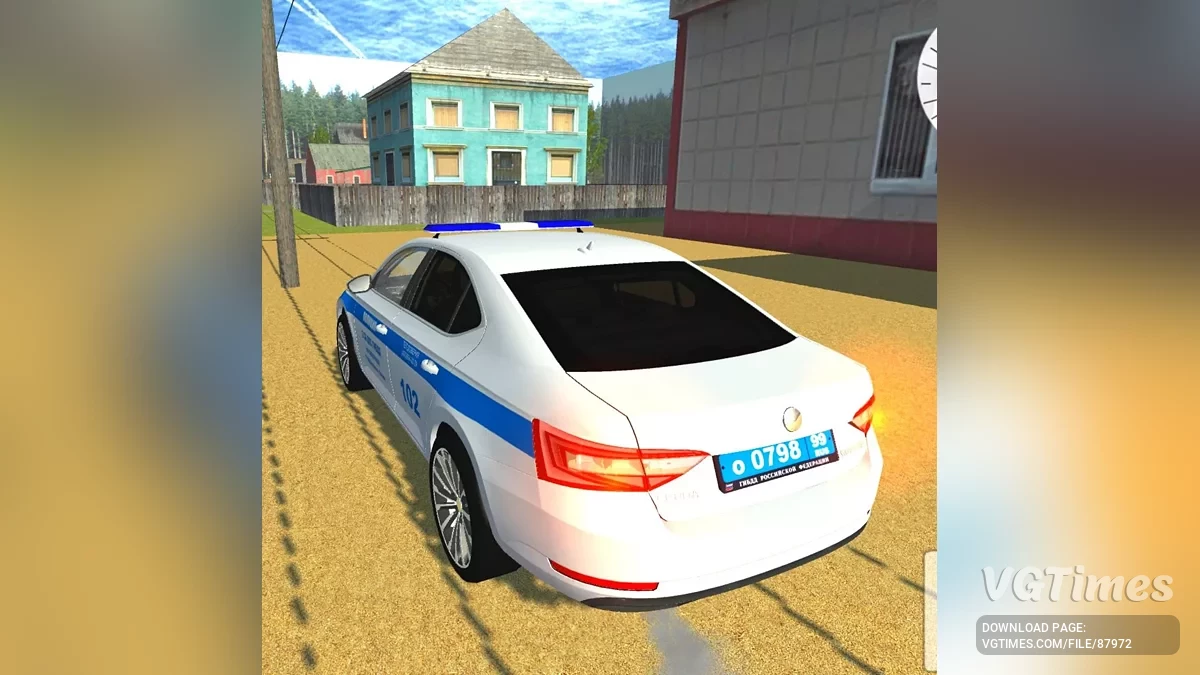 Simple Car Crash Physics Sim — Skoda Superb 2015 ДПС