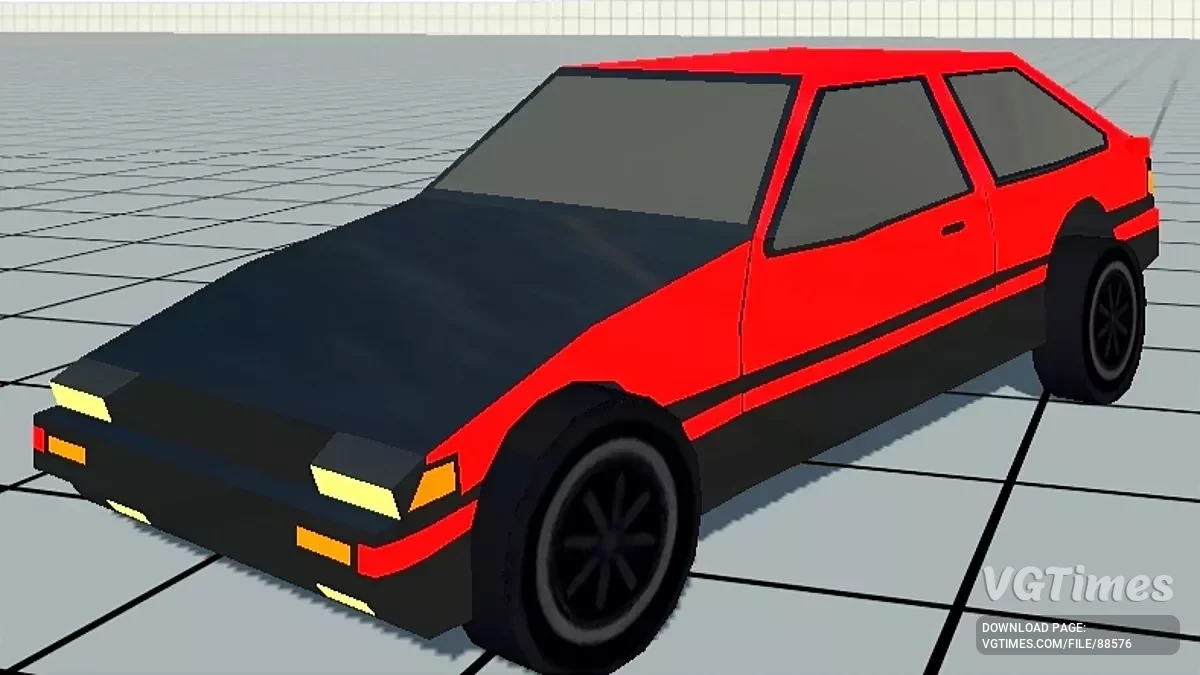 Not Simple Car Crash — Toyota AE86 Low Poly
