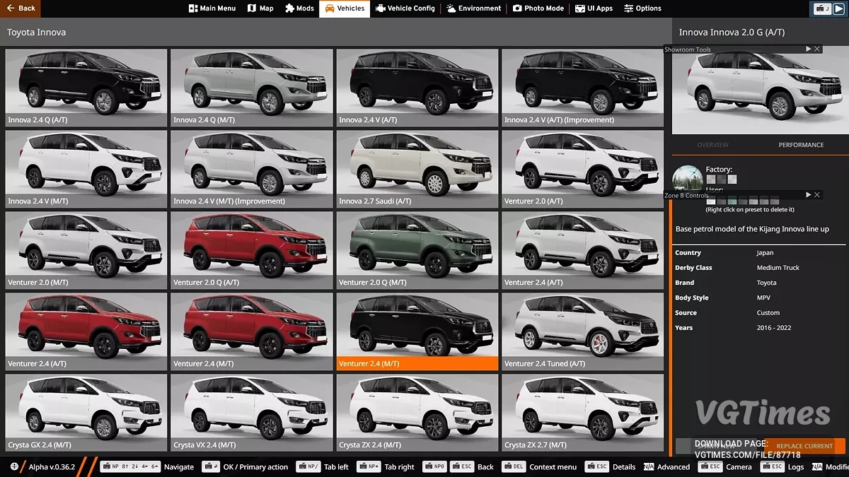 BeamNG.drive — Toyota Kijang Innova Reborn/Venturer 2014 - 2022 (0.37.x)