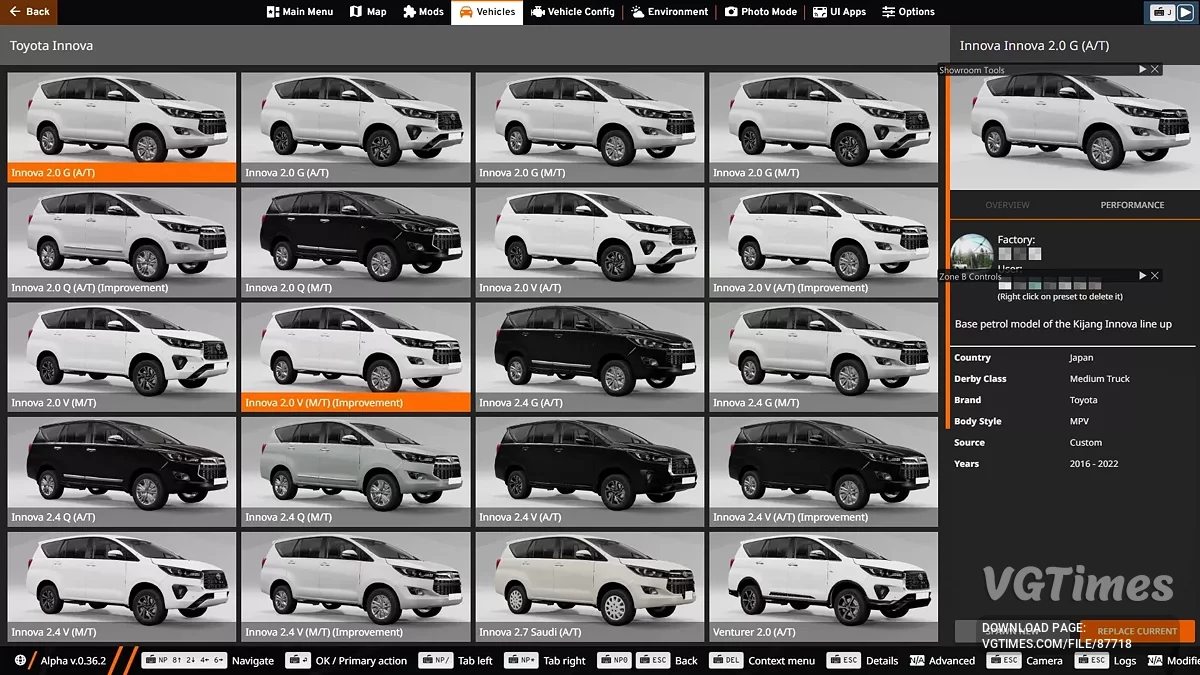 BeamNG.drive — Toyota Kijang Innova Reborn/Venturer 2014 - 2022 (0.37.x)