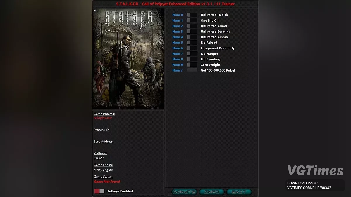 S.T.A.L.K.E.R.: Call of Prypiat - Enhanced Edition — Трейнер (+11) [1.3.1]