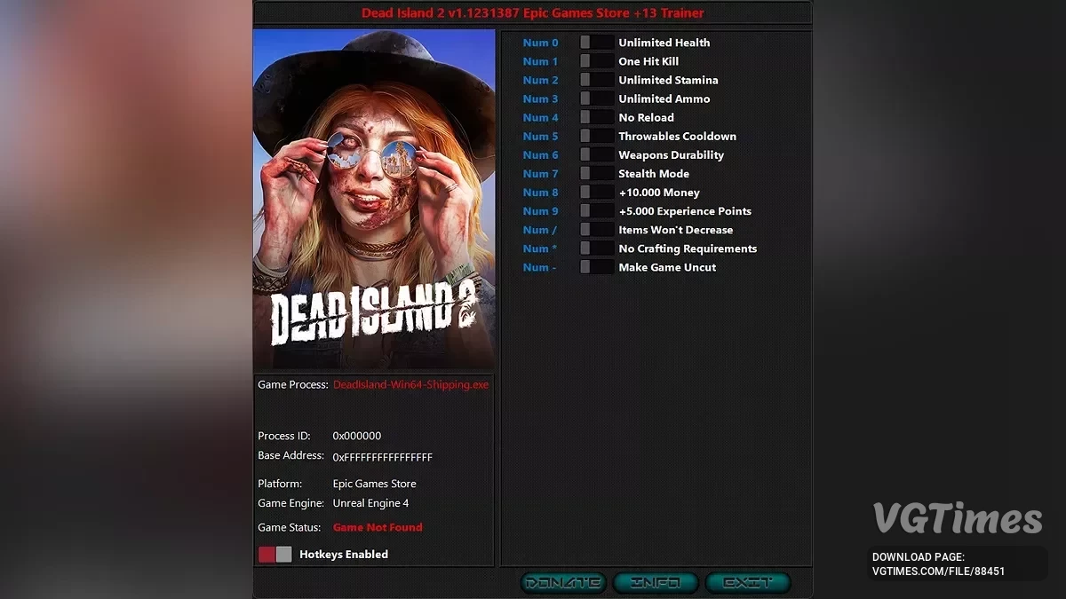 Dead Island 2 — Трейнер (+13) [7.0.1.1243375]