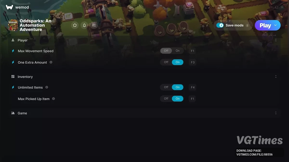 Oddsparks: An Automation Adventure — Трейнер (+13)