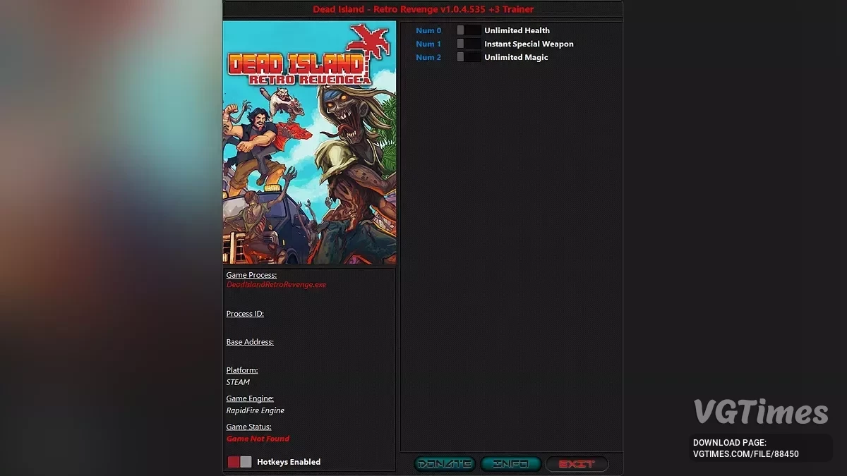 Dead Island: Retro Revenge — Трейнер (+3) [1.0.4.535]