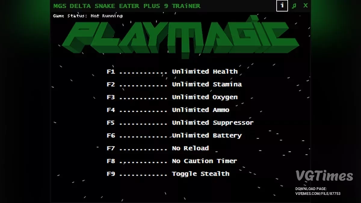 Metal Gear Solid Delta: Snake Eater — Трейнер (+9) [v1.1.2 ANOMALY]