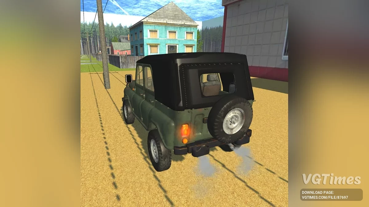 Simple Car Crash Physics Sim — Военный УАЗ Хантер с тентом