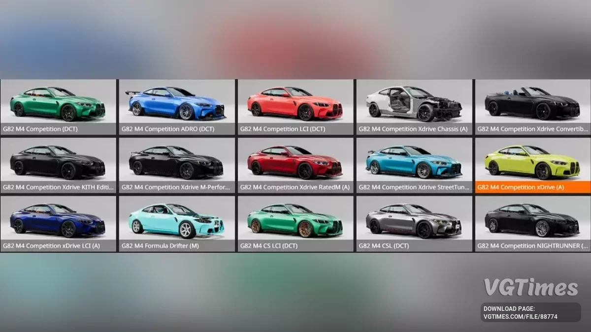 BeamNG.drive — 2020-2025 BMW M4 G82/G83 v1.4 (0.37.x)