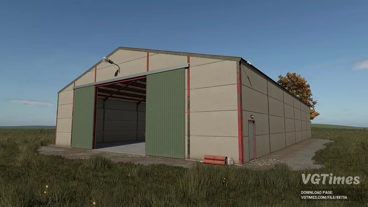 Farming Simulator 25 — Ангар для зерна из бетонных панелей