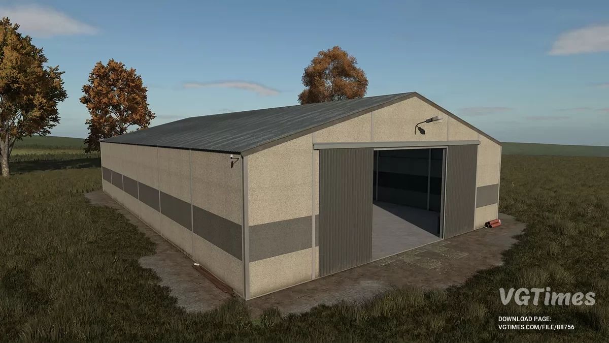 Farming Simulator 25 — Ангар для зерна из бетонных панелей