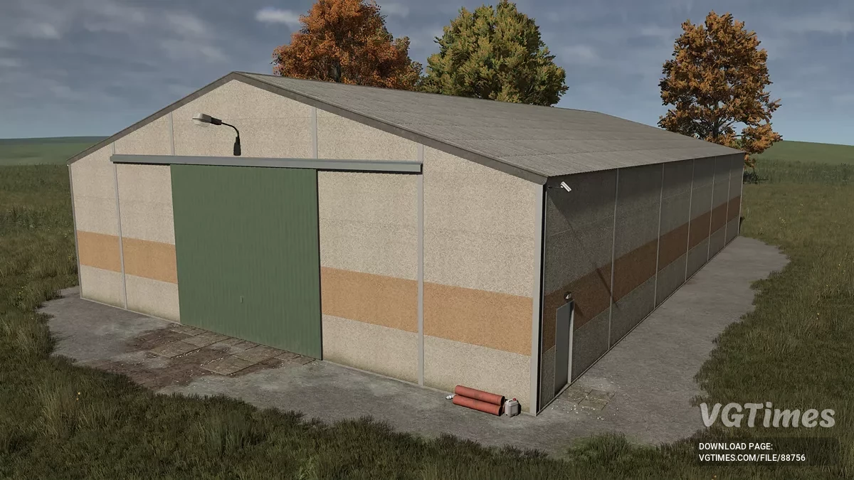 Farming Simulator 25 — Ангар для зерна из бетонных панелей
