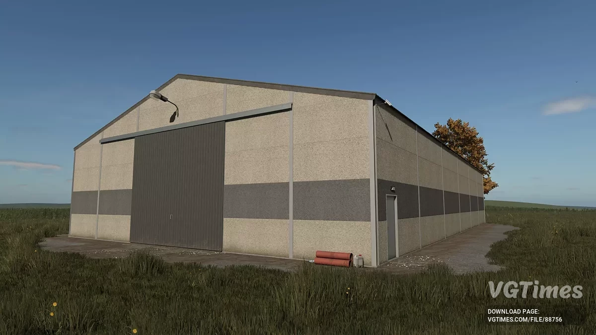 Farming Simulator 25 — Ангар для зерна из бетонных панелей