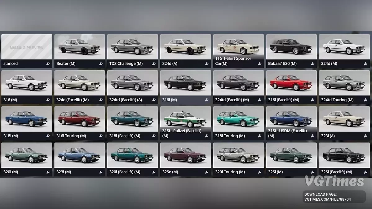 BeamNG.drive — BMW 3-Series (E30) v2.0.1 (0.37.x)