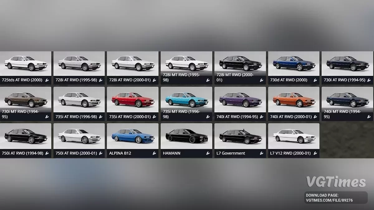 BeamNG.drive — BMW E38 + L7 (Pre-Facelift / Facelift) v4.2 (0.37.x)