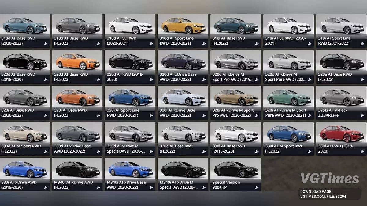 BeamNG.drive — BMW G20 2018-2022/2022-2025 v2.5 (0.37.x)