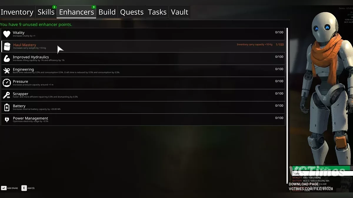 The Last Caretaker — Большая грузоподъёмность