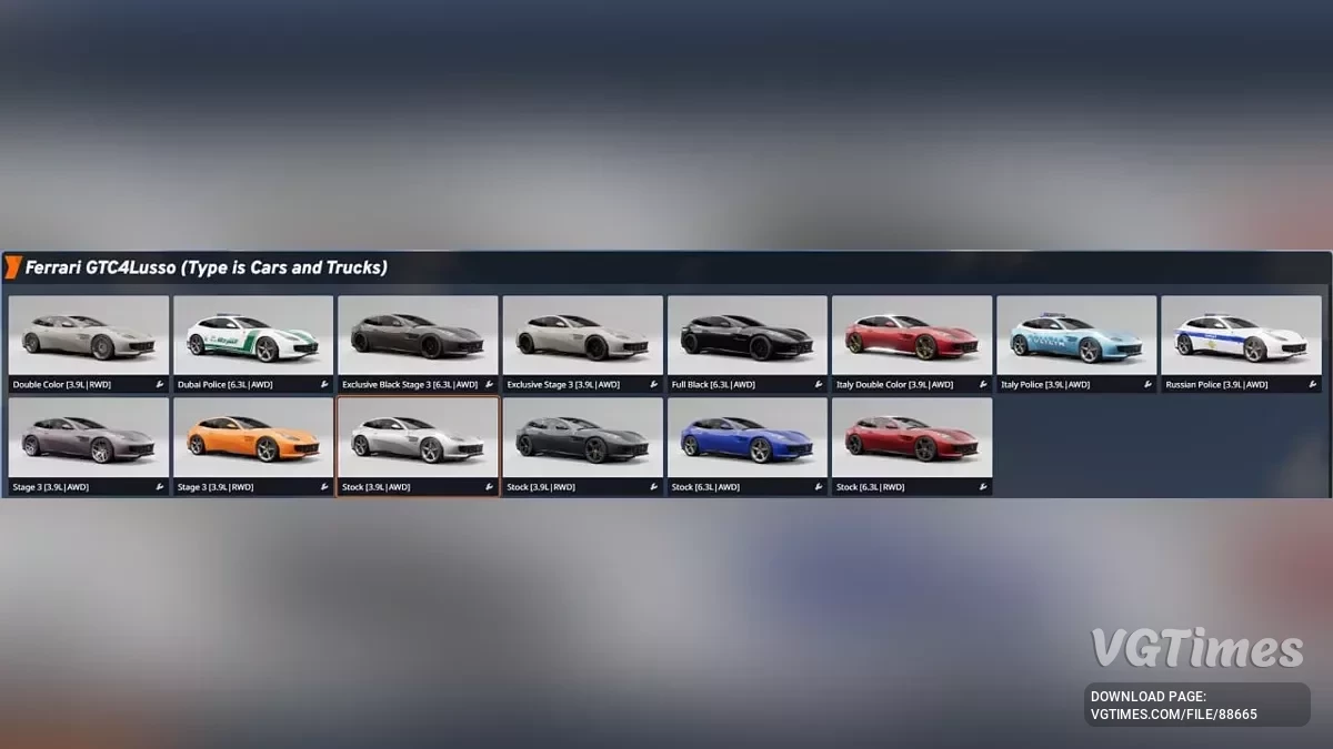 BeamNG.drive — Ferrari GTC4Lusso v1.0 (0.37.x)