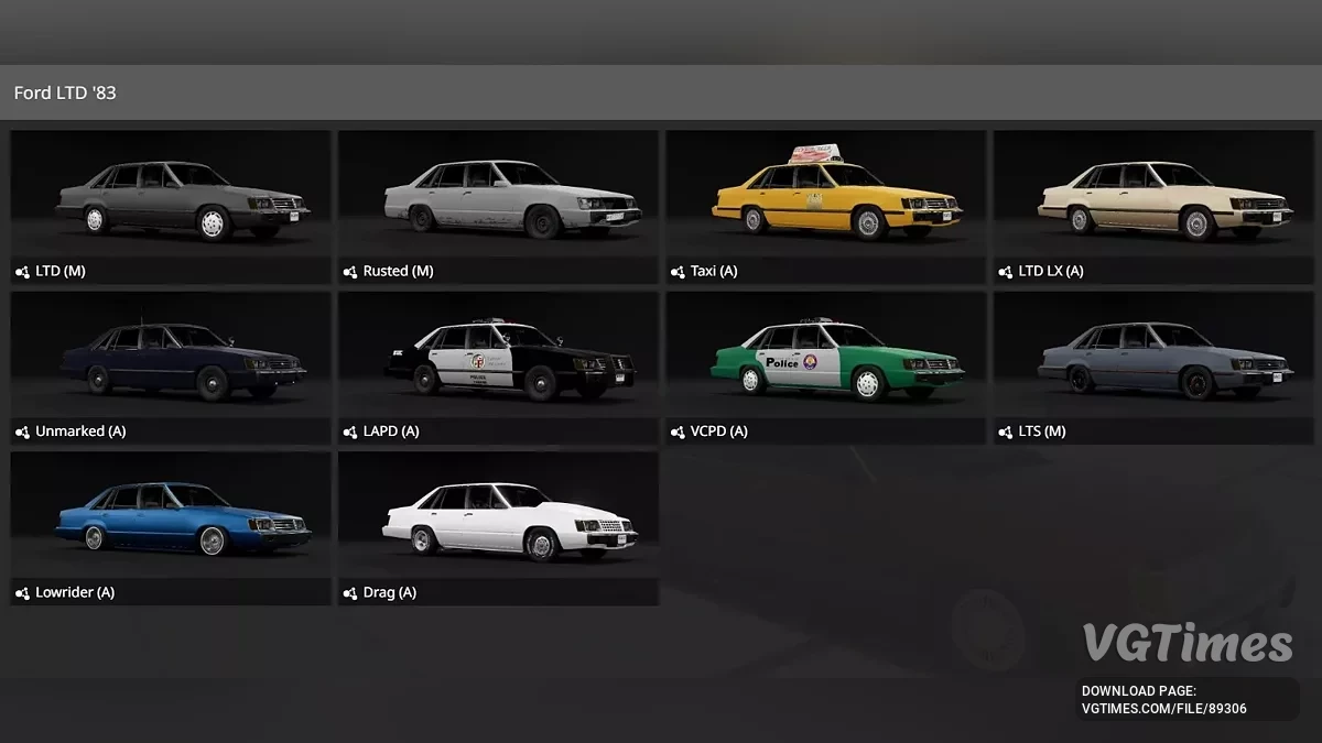 BeamNG.drive — Ford LTD '83 v4.30 (0.37.x)