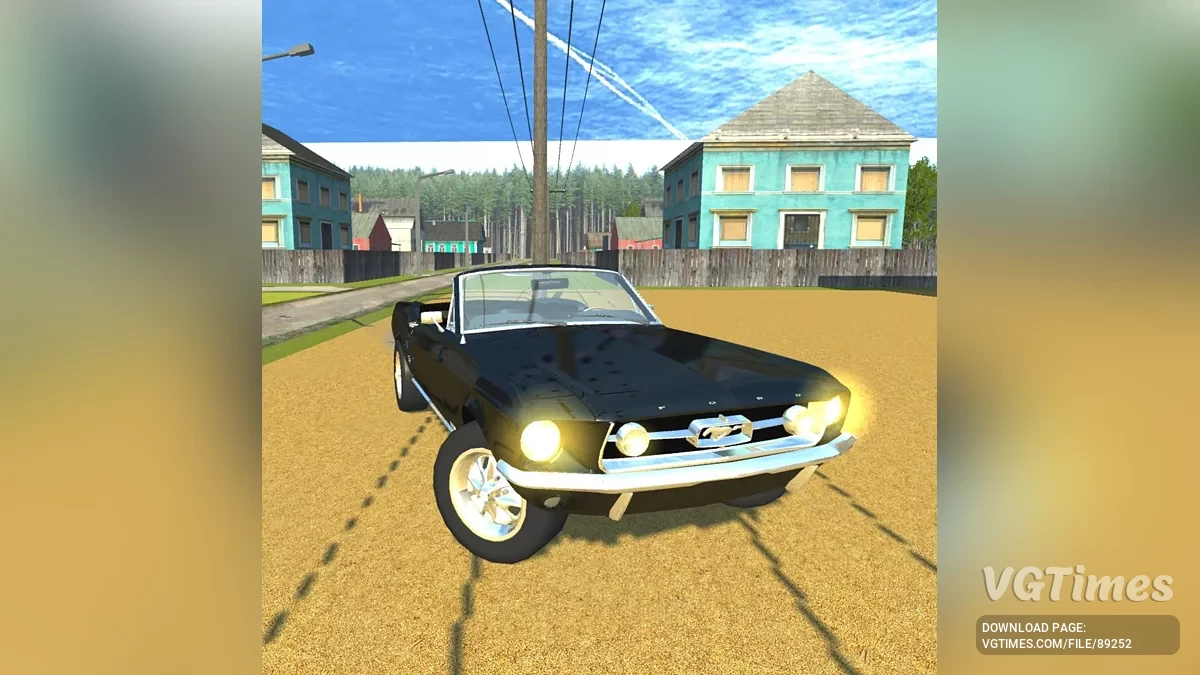 Simple Car Crash Physics Sim — Ford Mustang 1967 кабриолет
