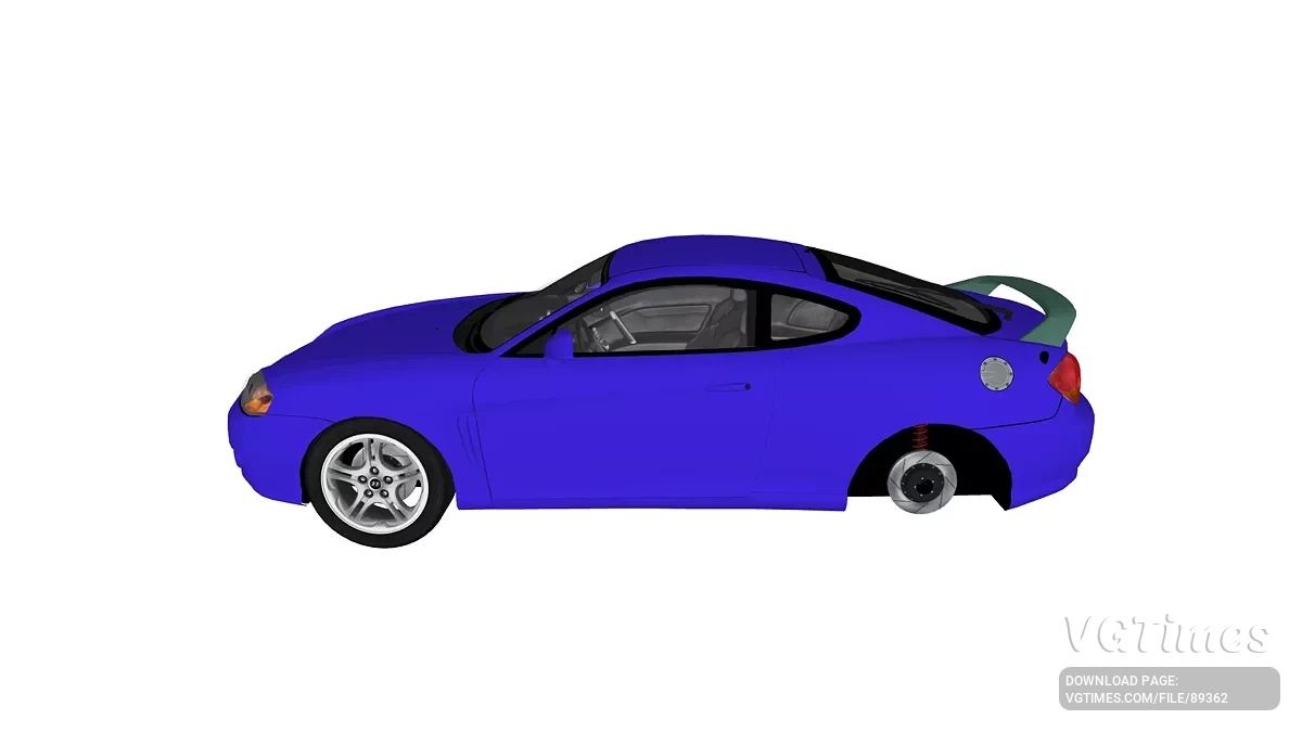 Simple Car Crash Physics Sim — Hyundai Coupe GK