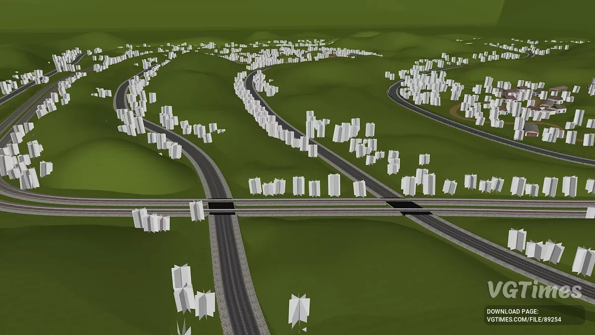 Simple Car Crash Physics Sim — Карта с железной дорогой