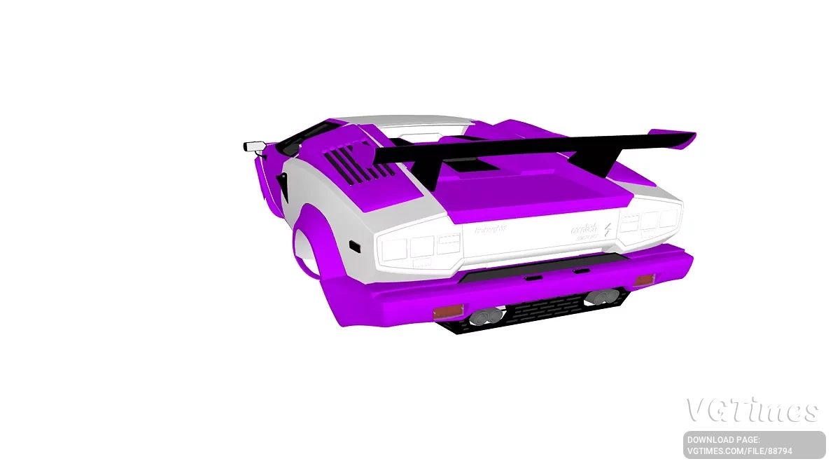 Simple Car Crash Physics Sim — Lamborghini Countach 5000
