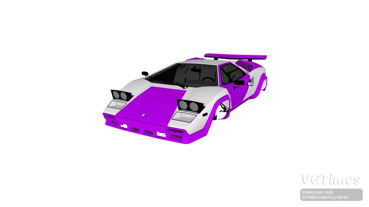Simple Car Crash Physics Sim — Lamborghini Countach 5000