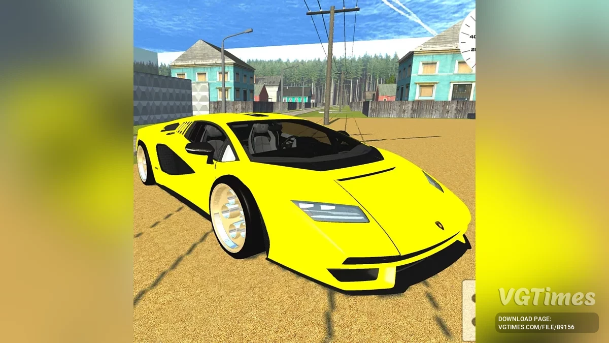 Simple Car Crash Physics Sim — Lamborghini Countach LPI 800-4