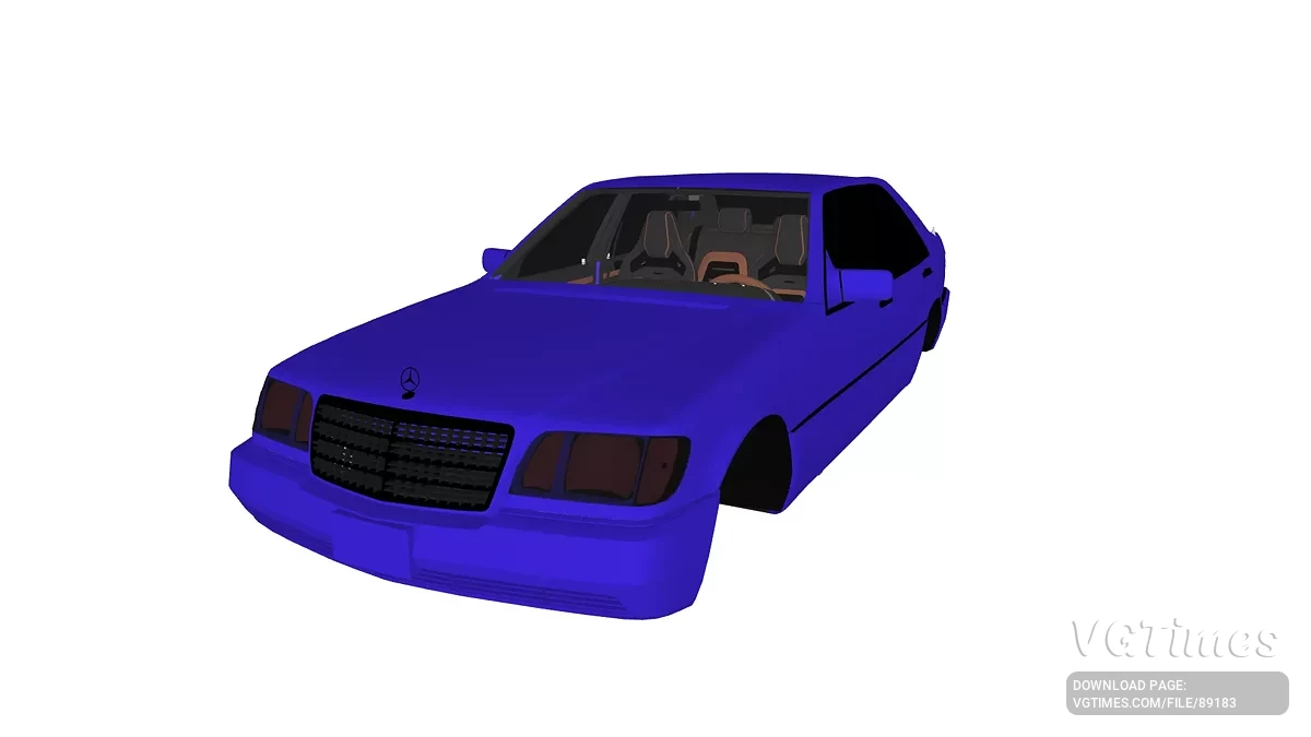 Simple Car Crash Physics Sim — Mercedes-Benz W140 600 SEL