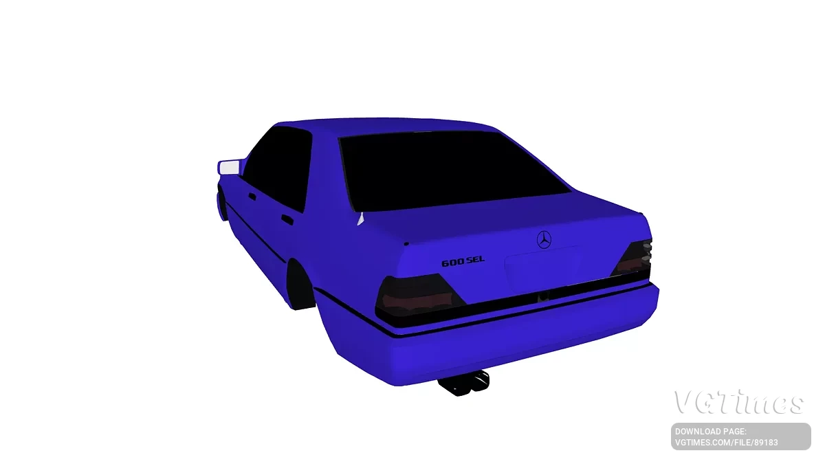 Simple Car Crash Physics Sim — Mercedes-Benz W140 600 SEL