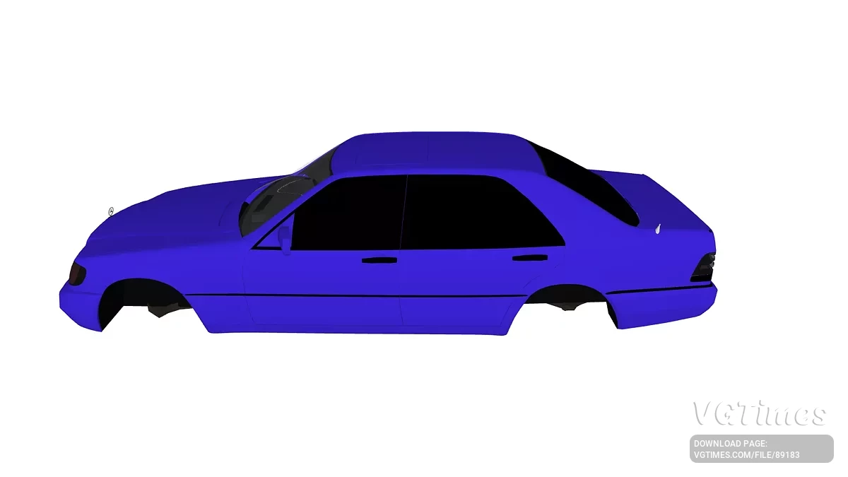 Simple Car Crash Physics Sim — Mercedes-Benz W140 600 SEL