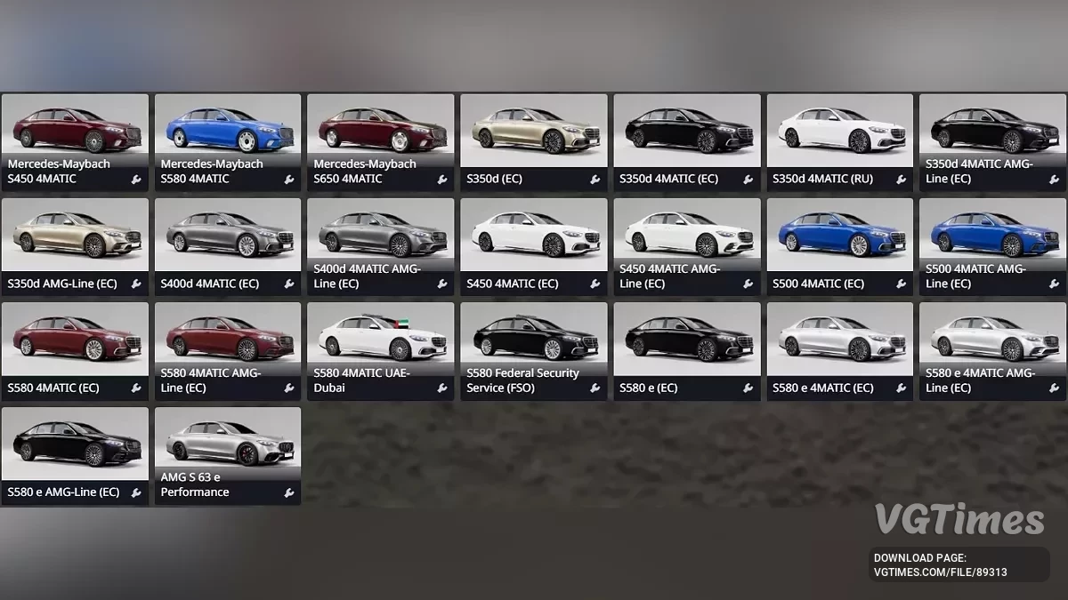 BeamNG.drive — Mercedes-Benz W223 S-Class v4.5 (0.37.x)