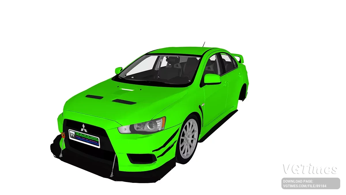 Simple Car Crash Physics Sim — Mitsubishi Lancer Evo X