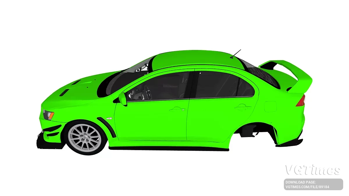 Simple Car Crash Physics Sim — Mitsubishi Lancer Evo X