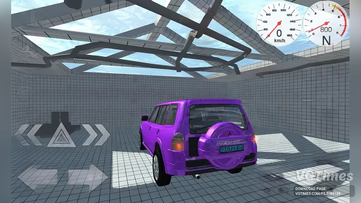 Simple Car Crash Physics Sim — Mitsubishi Pajero Stock