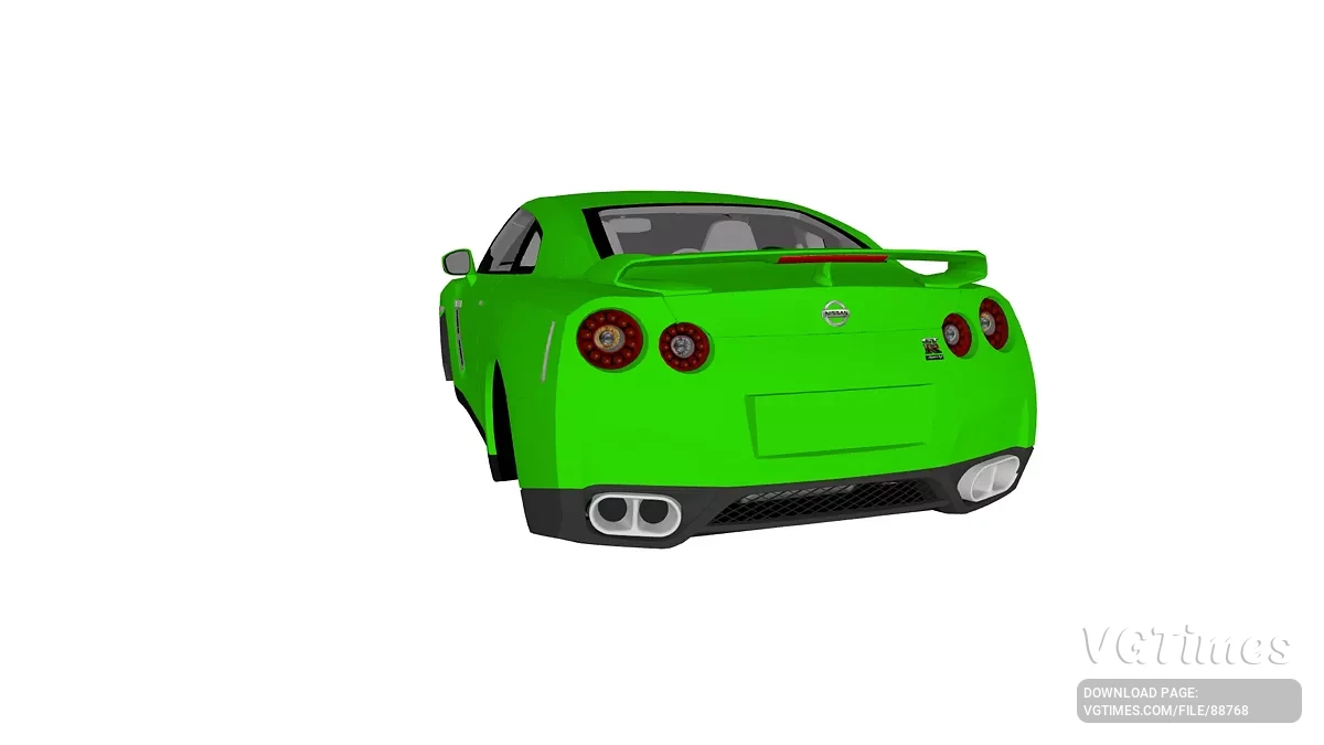 Simple Car Crash Physics Sim — Nissan GT-R R35