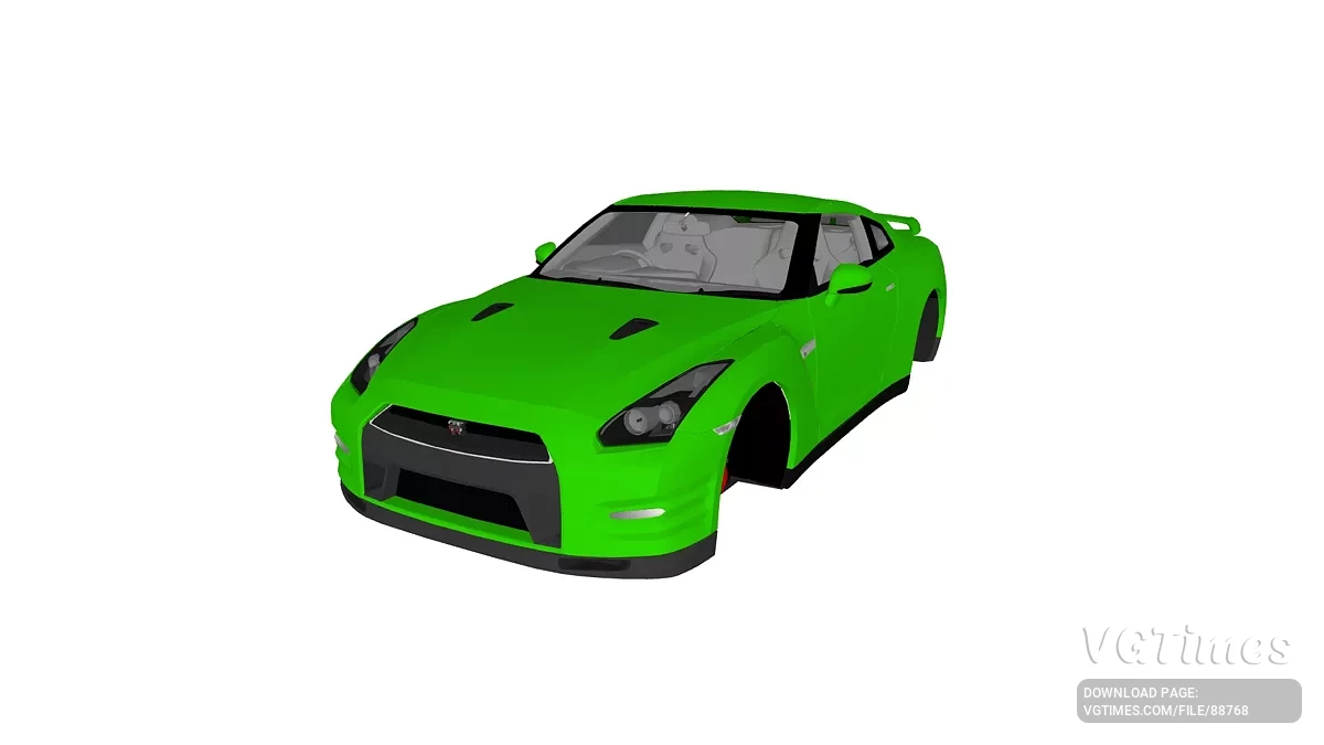 Simple Car Crash Physics Sim — Nissan GT-R R35