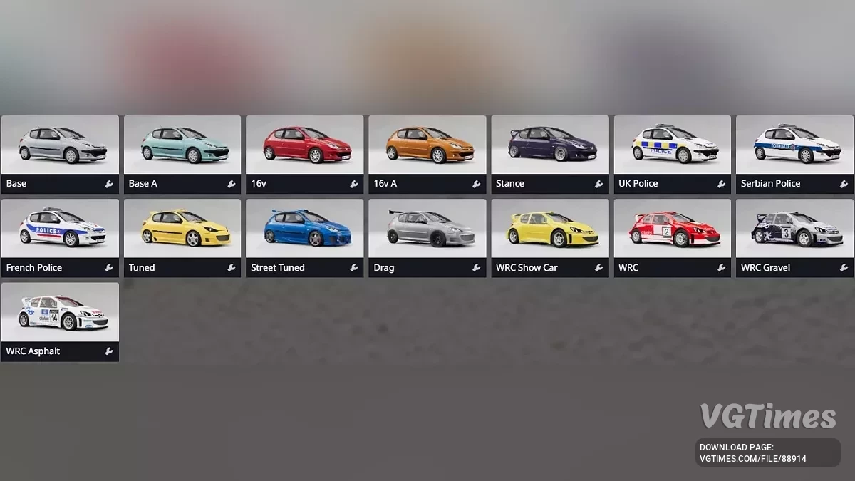 BeamNG.drive — Peugeot 206 Rework v1.1 (0.37.x)