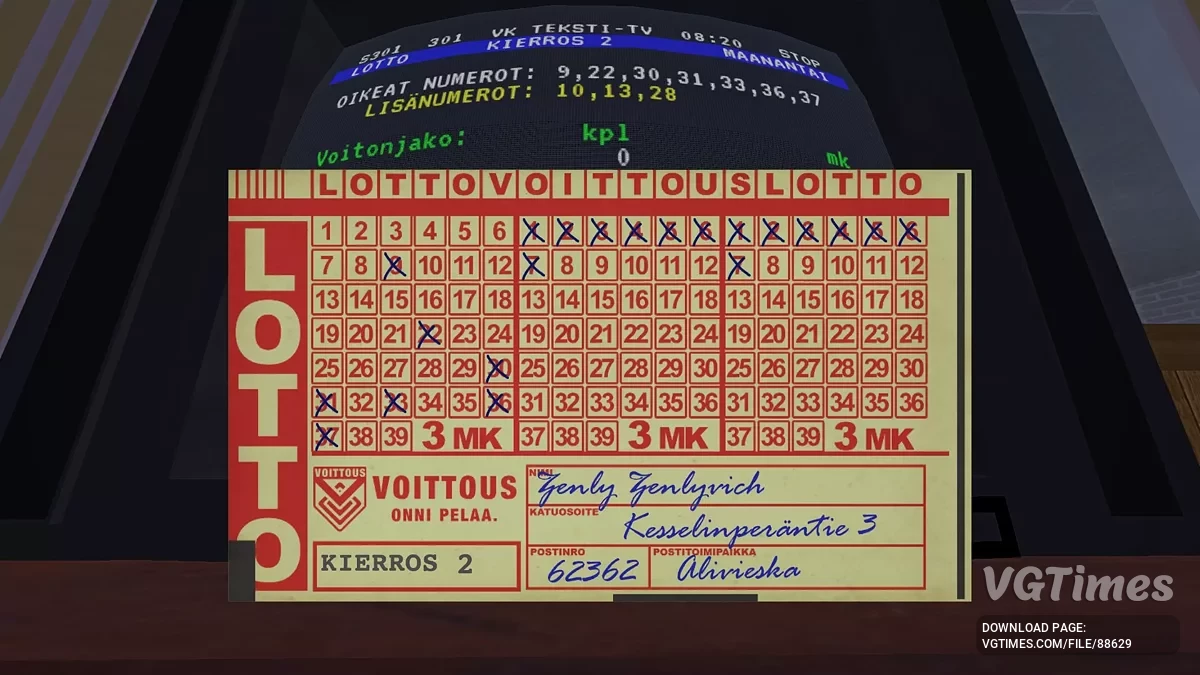 My Summer Car — Полностью собранная Сатсума GT, сюжет не тронут, в гостиной лежит выигрышный билет в лото